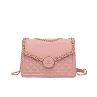 Femmes Petit Faux Cuir Lettre Lingge Vêtement De Rue Carré Boucle Magnétique Sac Bandoulière sku image 3