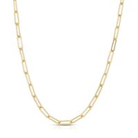 Simple Basic Chain Stainless Steel 18k Stacking With Plain Chain Paper Clip Chain sku image 7