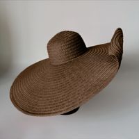 Women's Vacation Solid Color Big Eaves Straw Hat sku image 1