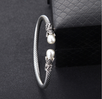 Style Vintage Géométrique Alliage Incruster Perles Artificielles Hommes Bracelet main image 2