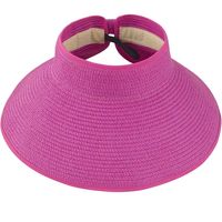 Women's Beach Solid Color Big Eaves Straw Hat sku image 1