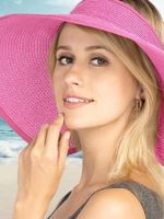 Women's Beach Solid Color Big Eaves Straw Hat main image 3