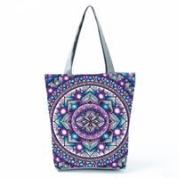 Women's Vintage Style Flower Polyester Shopping Bags main image 4