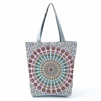 Women's Vintage Style Flower Polyester Shopping Bags main image 6