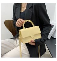 Women's Small All Seasons Pu Leather Solid Color Streetwear Square Lock Clasp Square Bag main image 4