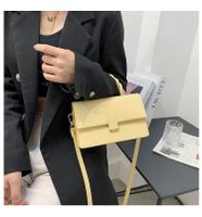 Women's Small All Seasons Pu Leather Solid Color Streetwear Square Lock Clasp Square Bag sku image 3