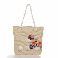 Women's Classic Style Flower Canvas Shopping Bags sku image 7