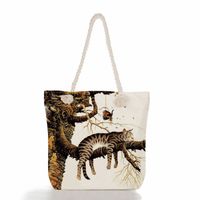 Women's Classic Style Cat Canvas Shopping Bags main image 1