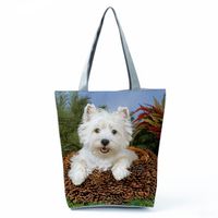 Femmes Style Classique Chien Polyester Sac De Courses main image 4