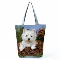 Women's Classic Style Dog Polyester Shopping Bags sku image 20