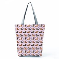 Women's Classic Style Dog Polyester Shopping Bags sku image 8