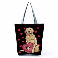Women's Classic Style Dog Polyester Shopping Bags sku image 1
