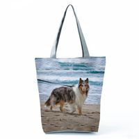 Women's Classic Style Dog Polyester Shopping Bags sku image 4