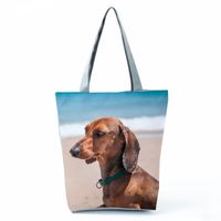 Women's Classic Style Dog Polyester Shopping Bags sku image 10