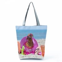 Women's Classic Style Dog Polyester Shopping Bags sku image 9
