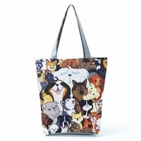 Women's Classic Style Dog Polyester Shopping Bags sku image 13