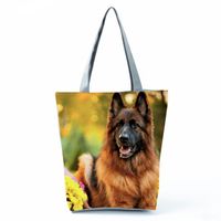 Women's Classic Style Dog Polyester Shopping Bags sku image 14