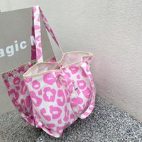 Women's Basic Color Block Canvas Shopping Bags main image 6