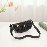 Women's Vacation Solid Color Pu Leather Waist Bags sku image 1
