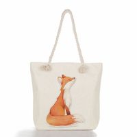Women's Classic Style Cat Canvas Shopping Bags sku image 4