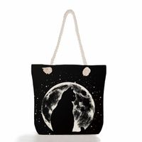 Women's Classic Style Cat Canvas Shopping Bags sku image 13