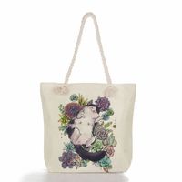 Women's Classic Style Cat Canvas Shopping Bags sku image 2
