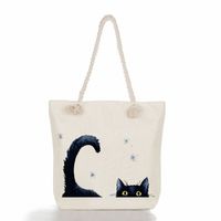Women's Classic Style Cat Canvas Shopping Bags sku image 7