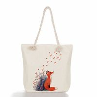 Women's Classic Style Cat Canvas Shopping Bags sku image 10