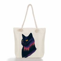 Women's Classic Style Cat Canvas Shopping Bags sku image 14