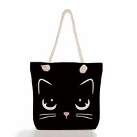 Women's Classic Style Cat Canvas Shopping Bags sku image 24