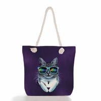 Women's Classic Style Cat Canvas Shopping Bags sku image 37