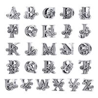Retro Letter Sterling Silver Inlay Zircon Jewelry Accessories sku image 29