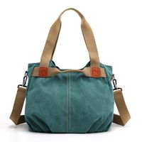 Women's Medium All Seasons Canvas Basic Shoulder Bag sku image 5