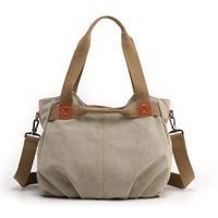 Women's Medium All Seasons Canvas Basic Shoulder Bag sku image 2