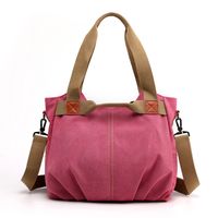 Women's Medium All Seasons Canvas Basic Shoulder Bag sku image 10