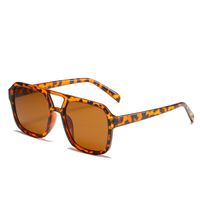 Retro Leopard Ac Square Patchwork Full Frame Women's Sunglasses sku image 6