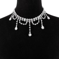 Simple Style Solid Color Claw Chain Inlay Rhinestones Women's Necklace sku image 2