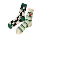 Unisex Sports Solid Color Cotton Printing Crew Socks A Pair main image 5