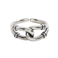 Simple Style Solid Color Thai Silver Wholesale Rings main image 2