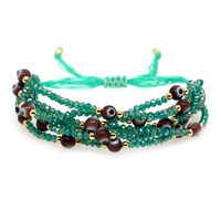 Retro Devil's Eye Beaded Crystal Layered Unisex Bracelets sku image 2