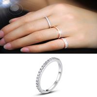 Simple Style Round Copper Plating Inlay Zircon Gold Plated Rings main image 1
