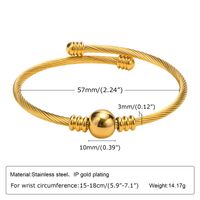 Casual Streetwear Geometric 304 Stainless Steel 18K Gold Plated Bangle In Bulk sku image 4