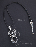 Punk Spider Skull Alloy Wax Rope Plating Men's Pendant Necklace main image 3