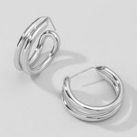Geometric Shape C-shaped Hoop Earrings Summer Style  New Trendy Temperament Earrings Metal Earrings sku image 3