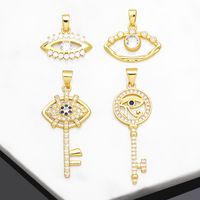 1 Piece Copper Zircon Devil'S Eye Key INS Style main image 6