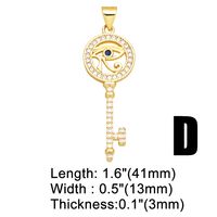 1 Piece Copper Zircon Devil'S Eye Key INS Style main image 3