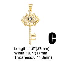 1 Piece Copper Zircon Devil'S Eye Key INS Style main image 2