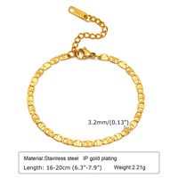 IG Style Casual Simple Style Geometric 201 Stainless Steel 18K Gold Plated Bracelets In Bulk sku image 2