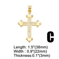 1 Piece Copper Zircon Cross INS Style main image 3