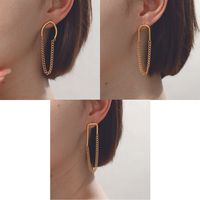 1 Pair Simple Style Tassel Solid Color Plating Chain 201 Stainless Steel 18K Gold Plated Drop Earrings main image 8